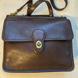 COACH Brown Leather WILLIS Shoulder Crossbody Bag Purse Vintage #9927